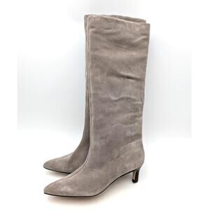 Nordstrom Dauphine Kitten Heel Knee High Boot Women's Gray Size US7.5M EU37.5
